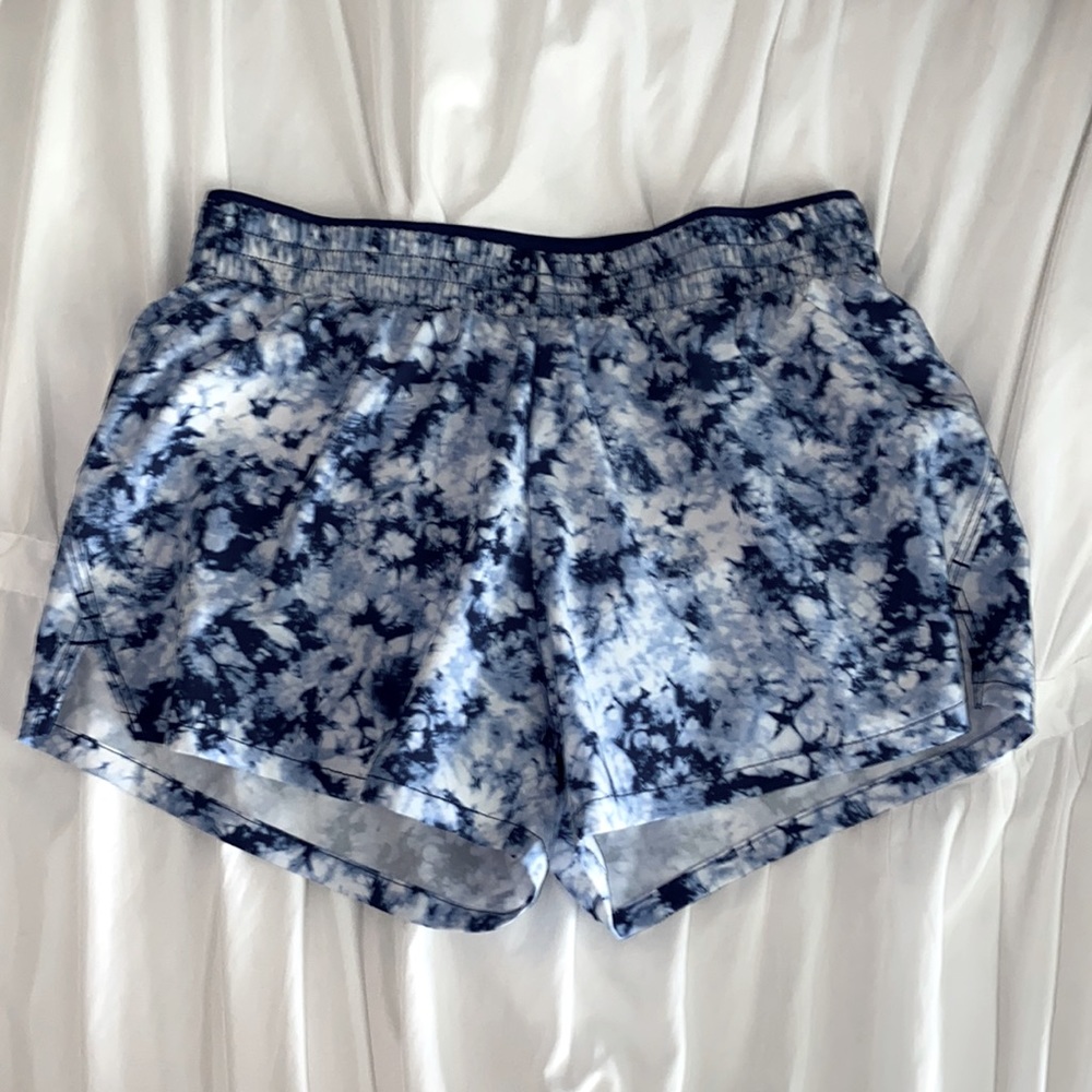 Blue Tie Dye Athletic Shorts